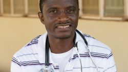  Dr. Martin Salia poses for a photo at the United Methodist Church's Kissy Hospital outside Freetown, Sierra Leone. Salia has tested positive for Ebola and will be flown, on Saturday, Nov. 15, 2014, to the Nebraska Medical Center, in Omaha, Neb., for treatment. 