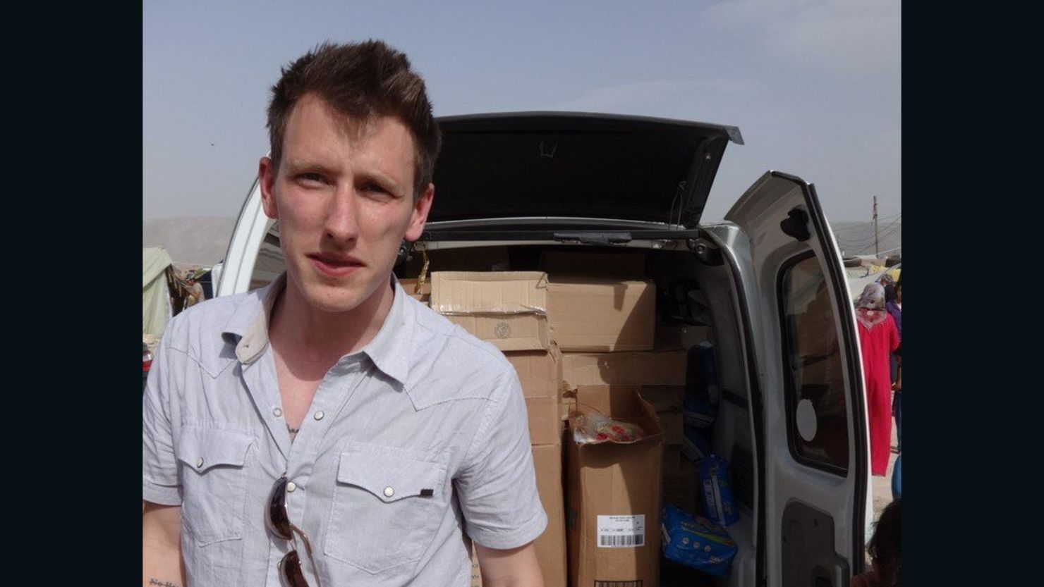 Peter Kassig, pictured near the Syrian border between late 2012 and autumn 2013, converted to Islam while in captivity.