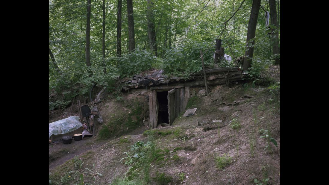 A hermit's shelter in Russia.