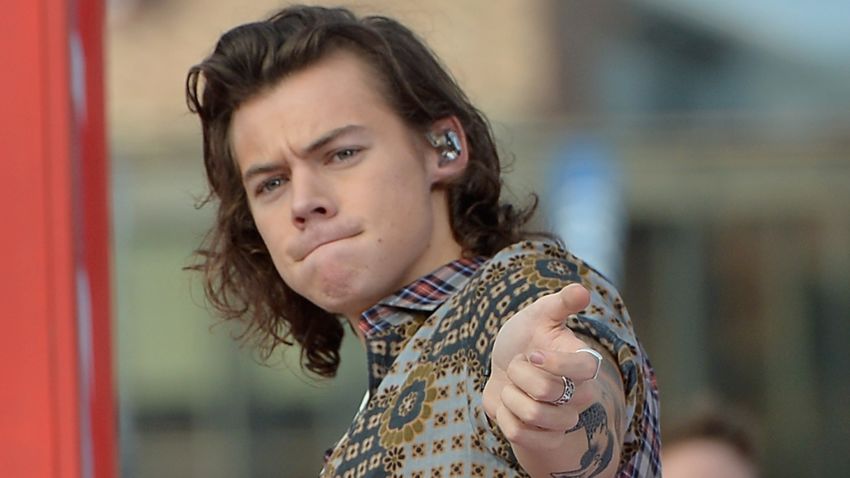 Harry Styles of One Direction appears on NBC's Today Show to release their new album 'Four' at Universal City Walk At Universal Orlando on November 17, 2014 in Orlando, Florida. 