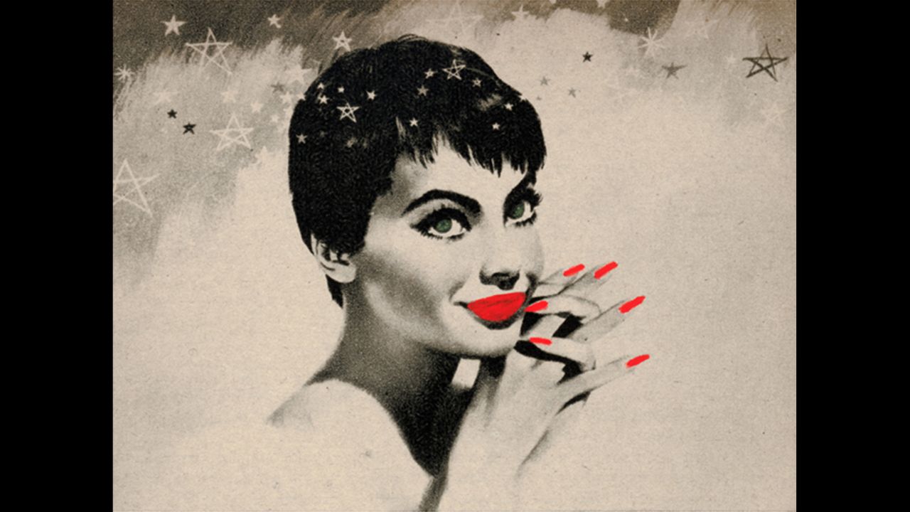 <strong><em>Estrala amada by Joachim Schmid, 2013</em></strong><br /><br />Frydman proudly details how Paris Photo's exhibitor demographic has shifted over the years. "Four years ago...90 percent of the galleries specialized in photography, and today at the fair it's only 45 percent," he says. "The fair has transformed itself into a fair that's about the medium -- artists that use the medium (of film), not only photographers."<br /><br />The works on display reflected that. German artist Joachim Schmid's Estrala amada collection, for example, featured images of celebrities found in a 1950's magazine with their lips and other features painted into prominence.