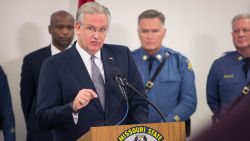 WELDON SPRING, MO - NOVEMBER 11:  Missouri Governor Jay Nixon speaks alongside representatives from the St. Louis, St. louis County, and Missouri State police departments during a press conference called to discuss security concerns when the grand jury's decision in the Michael Brown case is announced on November 11, 2014 in Weldon Springs, Missouri. Brown was shot and killed by Darren Wilson, a Ferguson, Missouri police officer on August 9, 2014. Police are taking measure to avoid a repeat of rioting in Ferguson that followed Brown's death if the grand jury does not find justification to prosecute Wilson for the shooting.  The grand jury's decision is expected sometime in November. There were no representatives from the Ferguson Police Department at the press conference.  (Photo by Scott Olson/Getty Images)