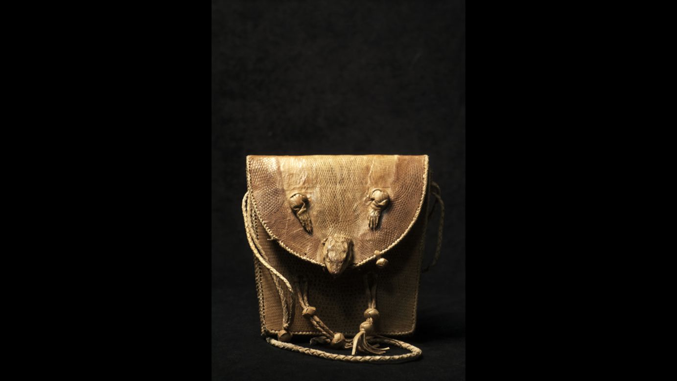 This lizard skin handbag was owned by a hunter who wanted to stand out among his peers.
