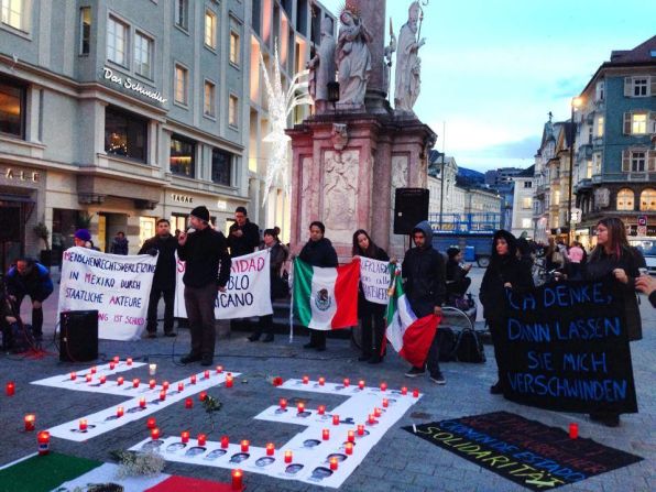La protesta también fue un acto de soliraridad con los familiares de los desaparecidos.