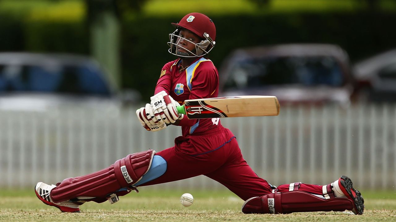 Shemaine Campbelle, a cricket player for the West Indies, bats during a One Day International match played against Australia on Sunday, November 16. The Australians won the match by eight wickets.
