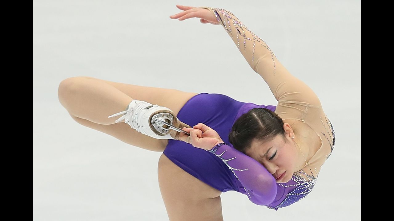 American figure skater Mirai Nagasu performs her short program Friday, November 14, during the Rostelecom Cup in Moscow. The Rostelecom Cup is part of a series of events called the Grand Prix of Figure Skating.