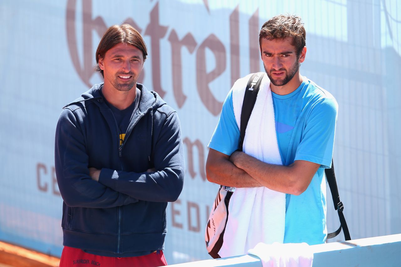 Former Wimbledon champion Goran Ivanisevic (left) is something of a veteran on the coaching circuit having teamed up with fellow Croatian Marin Cilic in 2010. 