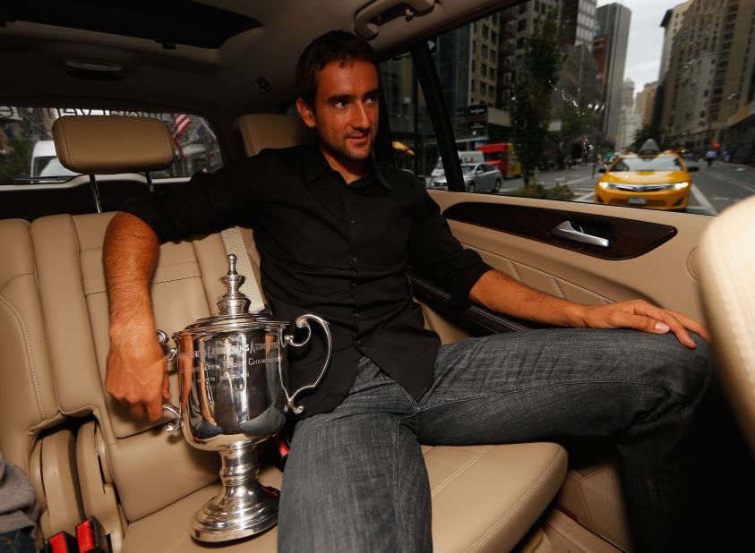 Cilic, only the third player outside the 'Big Four' to win a grand slam since 2005, enjoys the Champions New York City trophy tour. 
