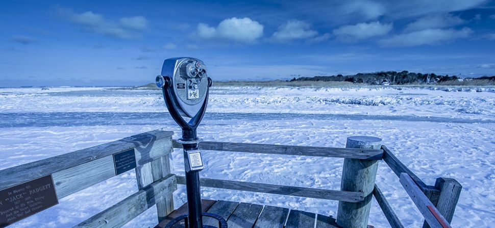 This is the frozen solid Rock Harbor at Cape Cod in January. Captured by artist <a href="http://ireport.cnn.com/docs/DOC-1078485">Dapixara</a>, Rock Harbor was the site of a War of 1812 battle where the local militia kept a British warship from docking.