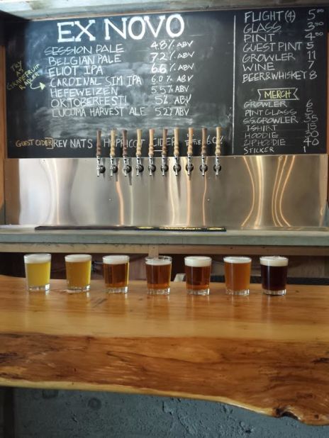 Ex Novo's beer flight, tap list and warm counter tops have earned it a loyal following.  