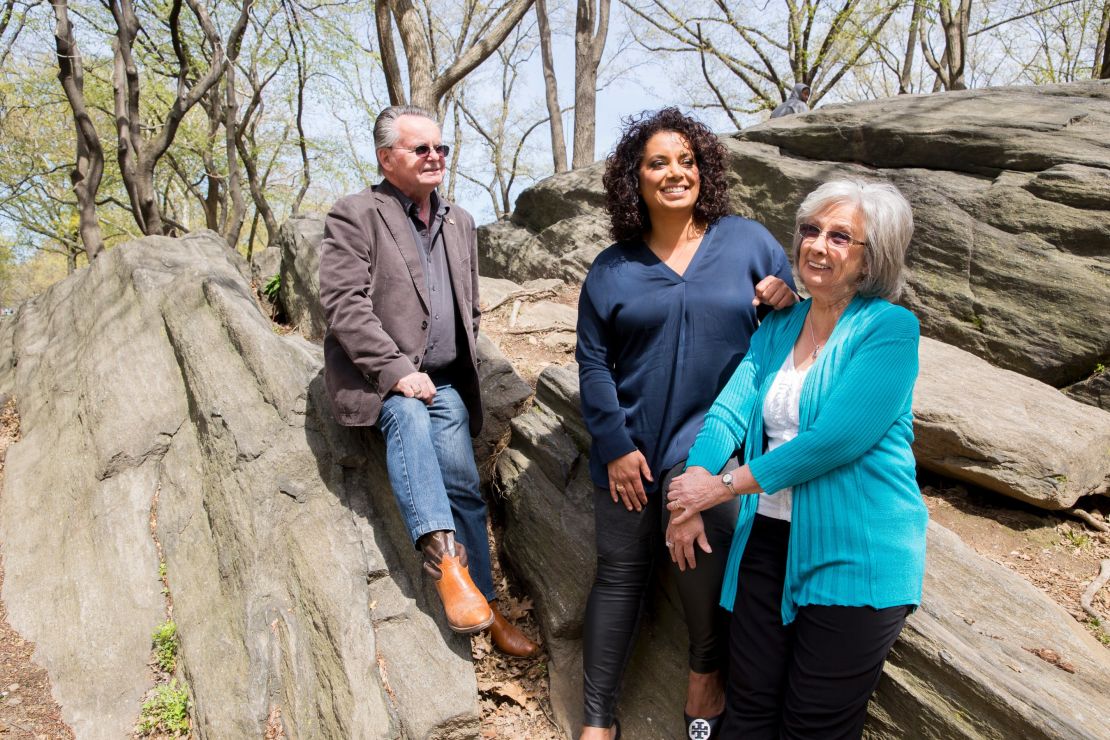 Michaela with her parents, Doug and Ainslie, during a recent visit in New York City.