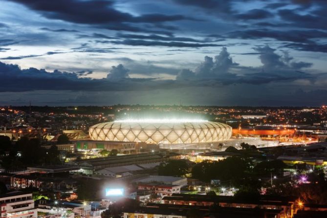 "If you look into the structures of nature like a leaf, or the skin of a snake, there's always a logical system behind it," explained stadium designer Hubert Nienhoff, of <a href="index.php?page=&url=http%3A%2F%2Fwww.gmp-architekten.com%2Fprojects.html" target="_blank" target="_blank">GMP Architects.</a>