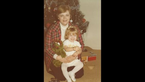 My birth mother, Dale, with a grinning baby Marnie at Christmas. She's so adorable!