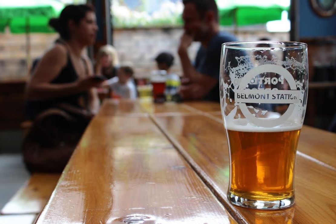 A covered, heated patio at Belmont Station means ample year-round seating for beer lovers.