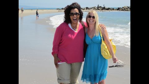 Michaela Pereira and her biological half-sister Marnie.