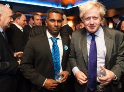 AJIT CHAMBERS WITH LONDON MAYOR BORIS JOHNSON