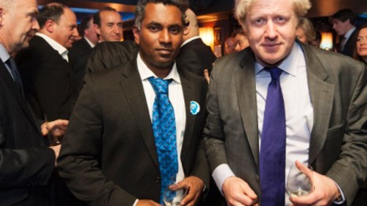 AJIT CHAMBERS WITH LONDON MAYOR BORIS JOHNSON
