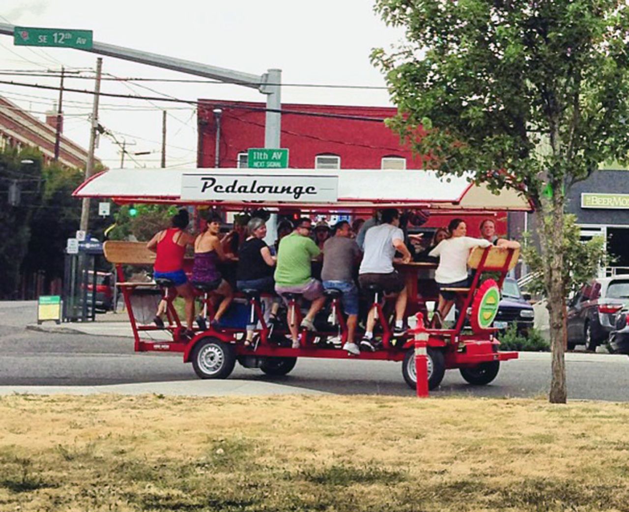 Pedalounge is another way to do a Portland beer tour. Don't worry, after a few stops, you won't feel so conspicuous.  