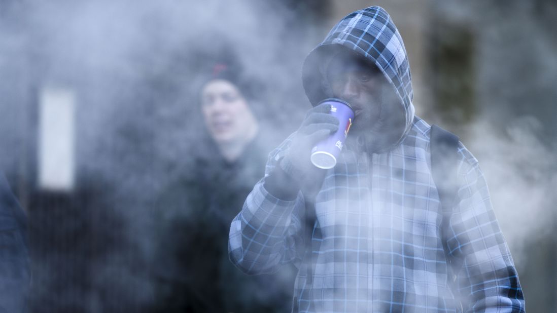 Commuters brave freezing temperatures in Philadelphia on November 18.