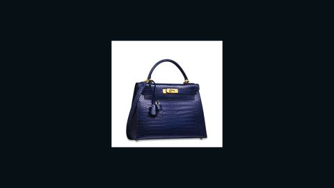This 1993 Hermes Kelly bag in a rare dark blue shade is estimated to sell for between $20,000 and $25,000.