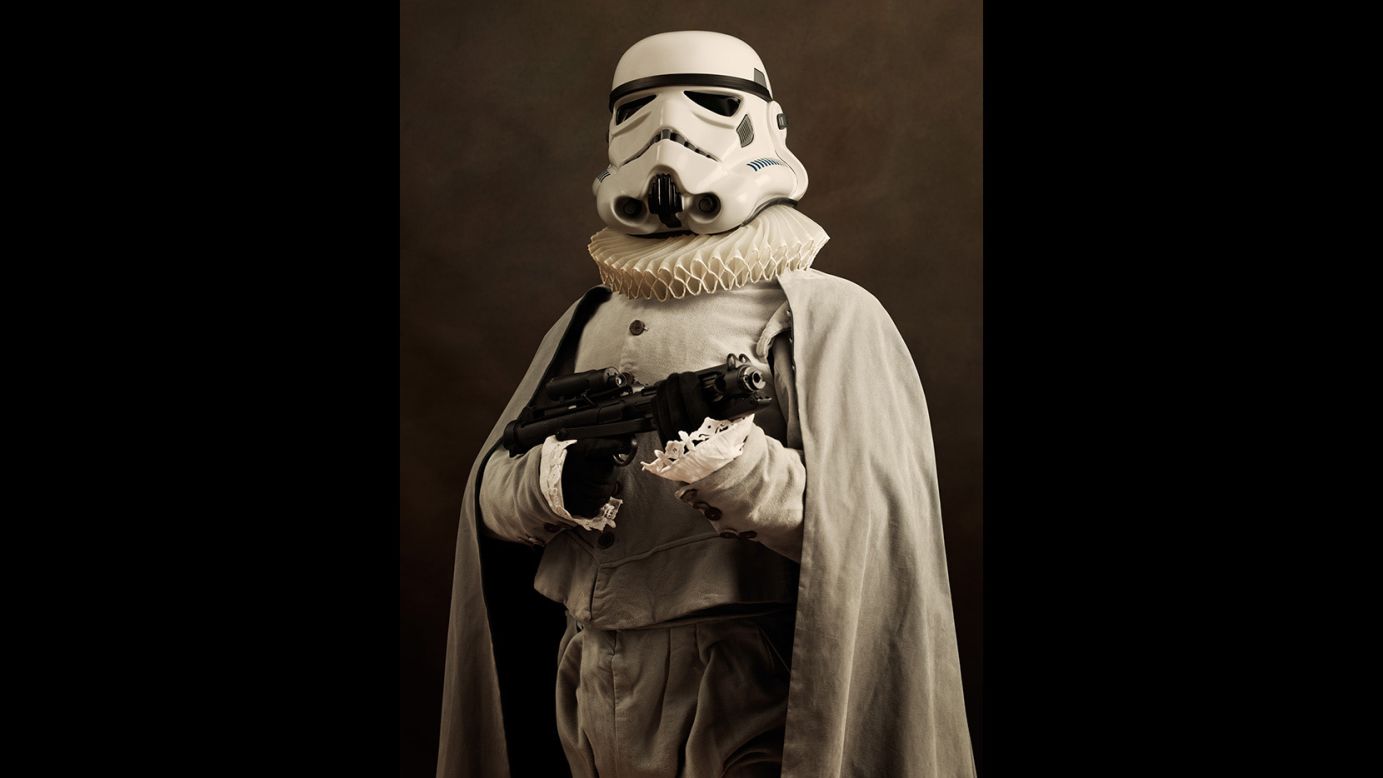 A "Star Wars" stormtrooper. Goldberger enlisted the 501st Legion, an international "Star Wars" fan organization, for help in replicating accurate costumes from the movies.
