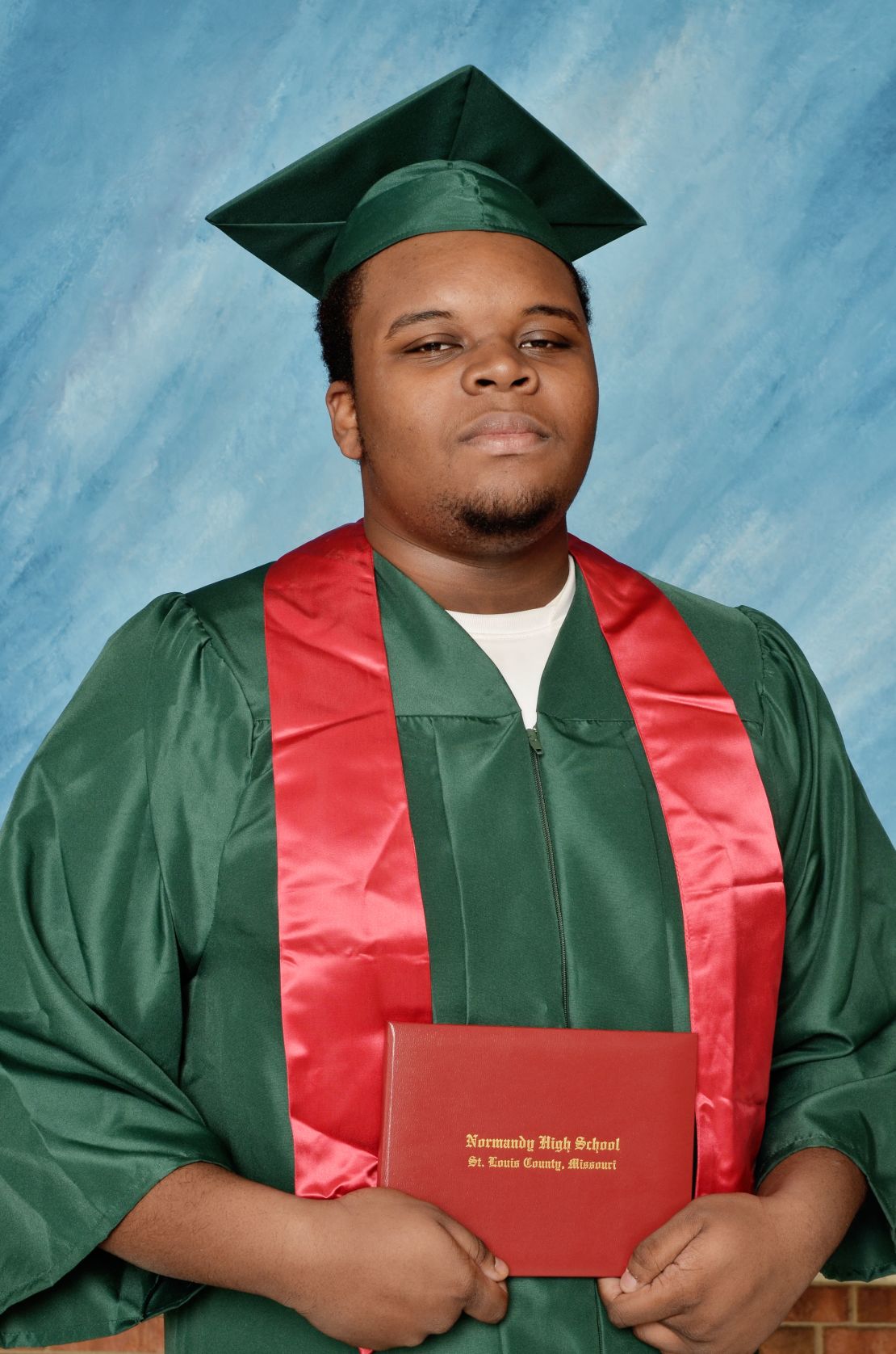 Graduation Cap & Gown Photo of Michael Brown