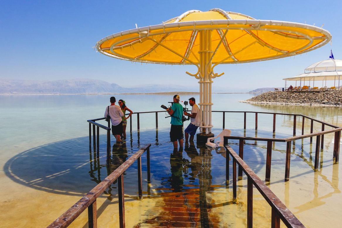 Vitiligo patient Mirela Sladic is at the DMZ Medical Spa in Ein Bokek, along the shores of the Dead Sea evaporation ponds in Israel. 