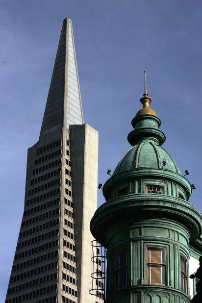 Completed in 1972, the TransAmerica Pyramid is San Francisco's tallest building. 