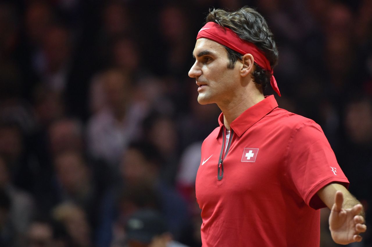 The tournament had not started well for Federer, who slipped to a straight sets defeat in his opening singles rubber against Gael Monfils in Lille.