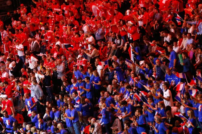 The Stade Pierre Mauroy in Lille was packed to the rafters with a record crowd for the Davis Cup Final between hosts France and Switzerland.