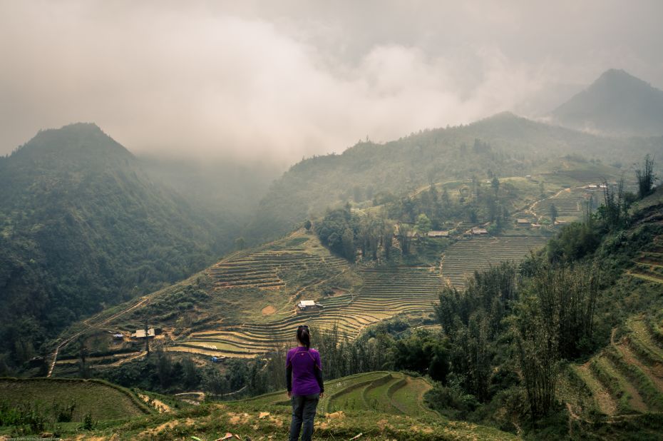 On another hike in Sa Pa, Vietnam, this past spring, <a href="http://ireport.cnn.com/docs/DOC-1187490">Aerts</a> got this photo overlooking mountains and rice paddies just as the fog lifted. He believes the country's beauty is often overlooked by Americans. 