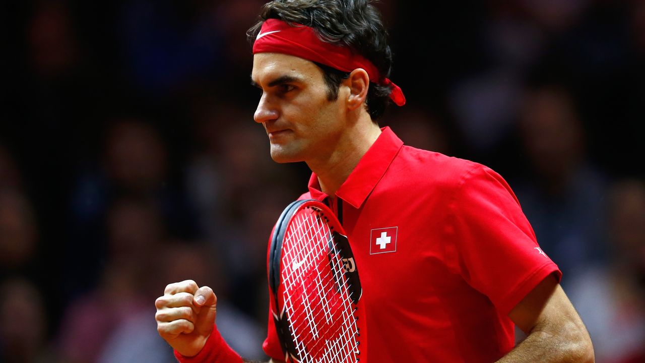 Roger Federer clinched the Davis Cup title for Switzerland when he beat Richard Gasquet. 