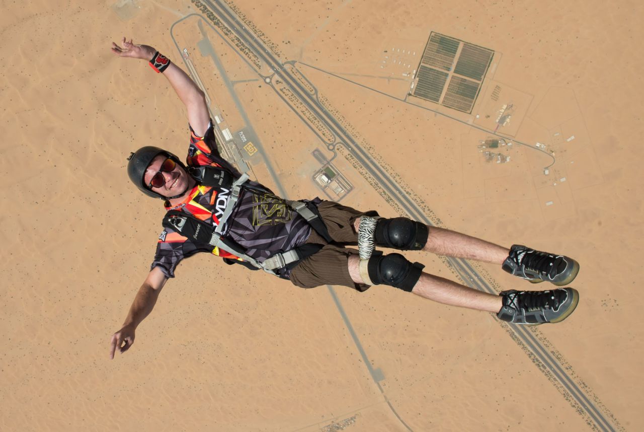 Jarrett Martin is a familiar figure at Skydive Dubai, where he is one of just two qualified master parachute riggers in the United Arab Emirates.
