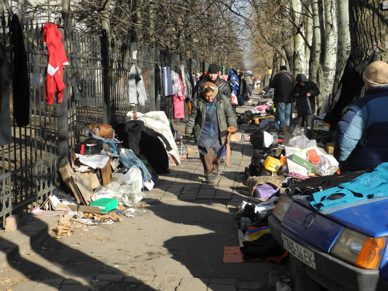 Donetsk was once a prosperous city, but now many of those who remain are struggling to find the money to buy bread -- some have been forced to try and sell their few meager belongings to make ends meet.