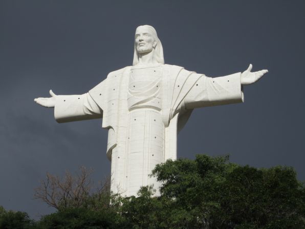 Bolivia's Cristo de la Concordia is 33 meters tall (one meter for every year of Christ's life). On Sundays, visitors can climb to the observation decks in his arms for breathtaking views across Cochabamba.