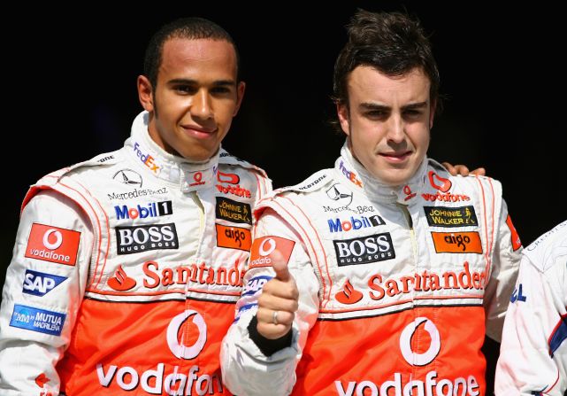 Hamilton made his F1 debut in 2007 for McLaren and there were fireworks right from the start as the young Briton refused to give ground to his teammate Fernando Alonso, who had joined the team as the reigning double world champion.
