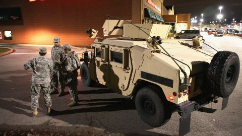 National Guard troops arrive ahead of the grand jury announcement. 