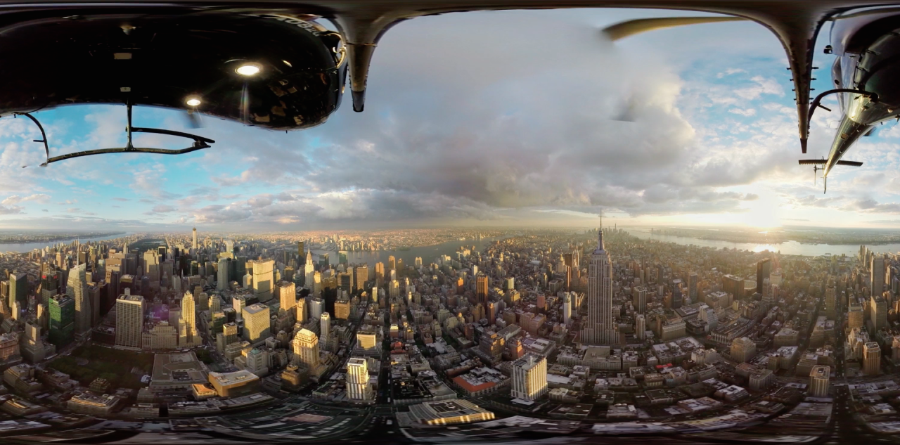 Panorama of New York City, used to create a virtual tour. 