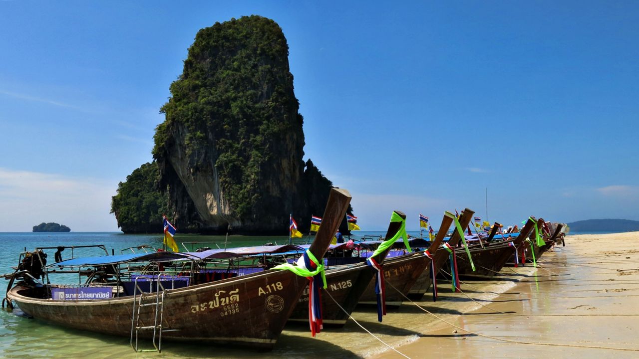 <strong>4. Ao Nang, Thailand: </strong>This Thai location is known for its beaches and water sports. In addition to swimming and sunbathing at Phra Nang Beach, TripAdvisor reviewers recommend the prawns and papaya at Ton Ma Yom.