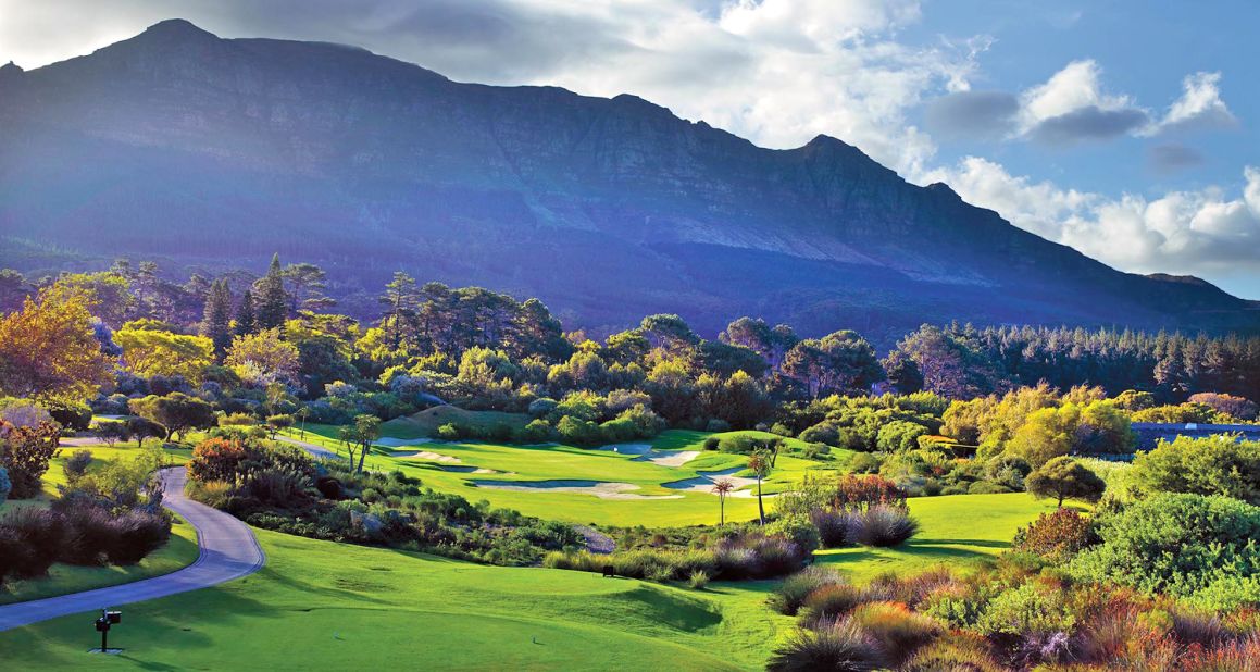 Steenberg Golf Club in Cape Town has the largest green in Africa -- a 76-meter beast on the 14th hole with a hazard designed to resemble the mountains in the background.