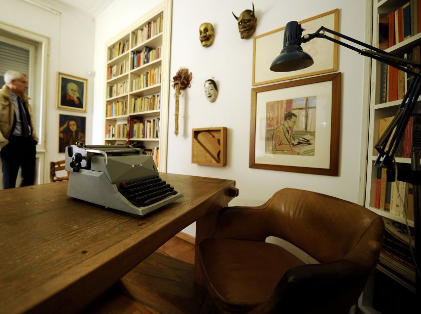 Everyone from Cormac McCarthy to Bob Dylan have used Olivetti typewriters to produce some of the world's best known novels and songs. Pictured is the Olivetti typewriter used by the Italian author Alberto Moravia to write some of his most famous works.
