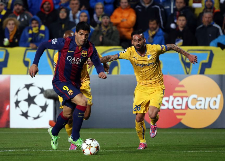 Luis Suarez netted his first goal for Barcelona since completing his move from Liverpool during the off-season. The forward scored the opener in the 4-0 win over Apoel.