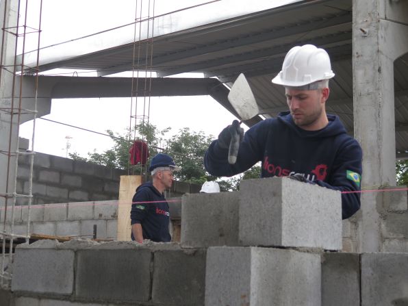 The group's main project was constructing an education complex for Futebol de Rua, an after-school program that serves children from poor areas just outside the city center.