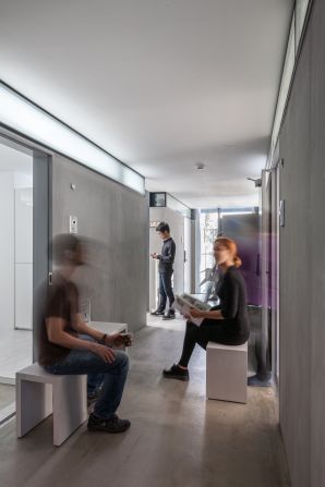 Every aspect of the complex has been re-considered. The corridors, for instance, can double up as relaxing or working areas.