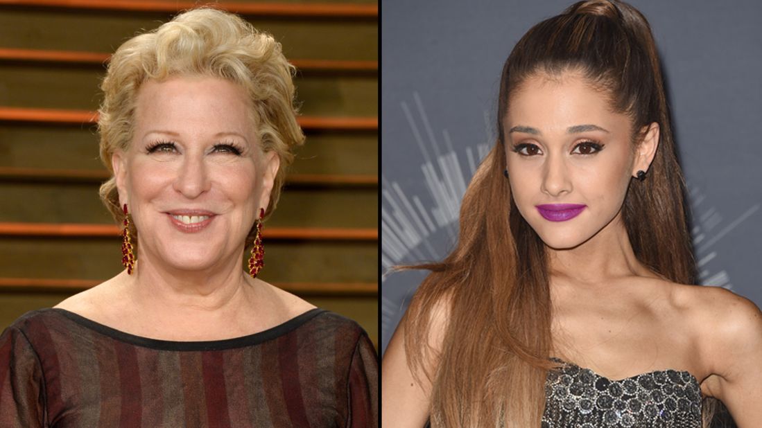 In a recent interview with <a href="http://www.telegraph.co.uk/news/celebritynews/11246673/Bette-Midler-It-was-a-wonderful-life.html" target="_blank" target="_blank">the Telegraph</a>, Bette Midler criticized Ariana Grande's pop act as being needlessly sexy, calling it "terrible," "ridiculous" and "silly." When Grande heard about it, <a href="https://twitter.com/ArianaGrande/status/537366090087952384/photo/1" target="_blank" target="_blank">she called Midler out</a> for being hypocritical. It wasn't long before Midler <a href="https://twitter.com/BetteMidler/status/537396849682812928" target="_blank" target="_blank">bowed out of the fight, tweeting,</a> "all I can say is, 'Spoken like a reformed old whore! She does have a beautiful voice, on a couch or off.' "