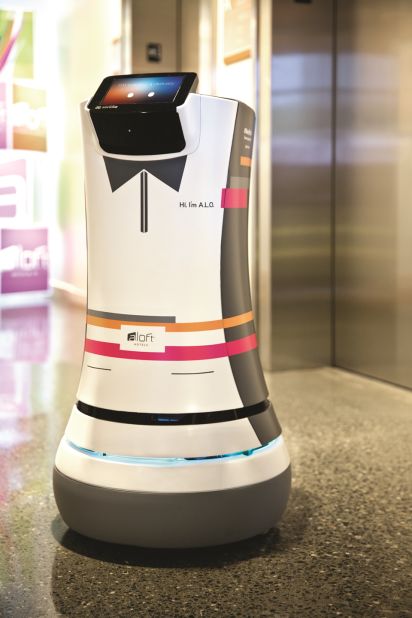 Aloft Hotels is trialing a robot butler known as "Botler" in Cupertino, California. It brings you things like slippers, newspapers, water and toothpaste.
