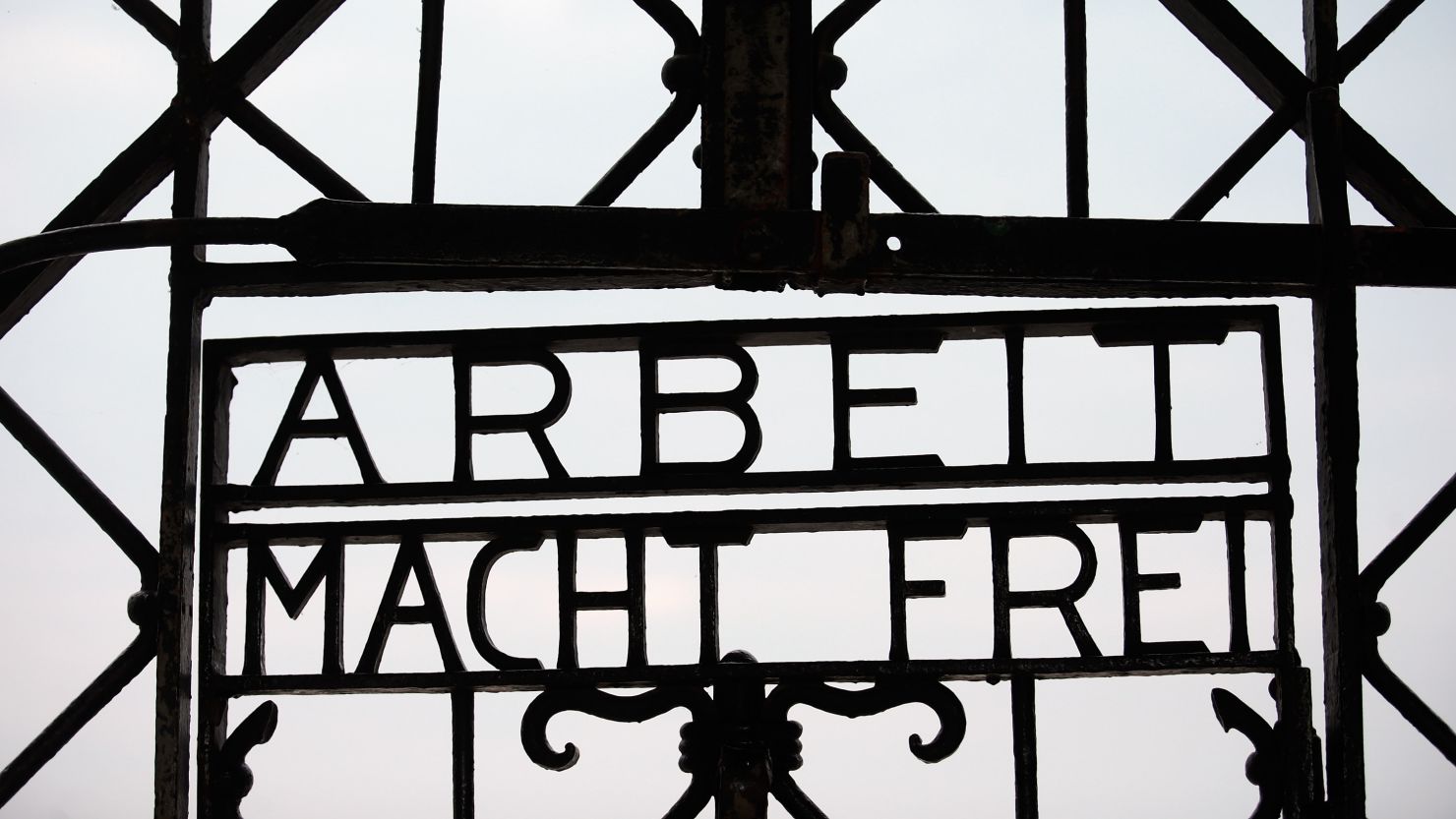 The entrance to the former concentration camp Dachau (reading 'Arbeit macht frei' / 'Work Liberates')  pictured on September 11, 2014 in Dachau, Germany.