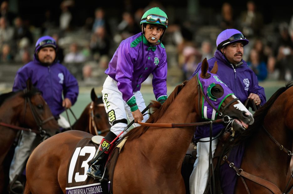 Following a rest period, California Chrome returned for the Breeders' Cup Classic in November, but had to settle for third in a race marred by controversy.
