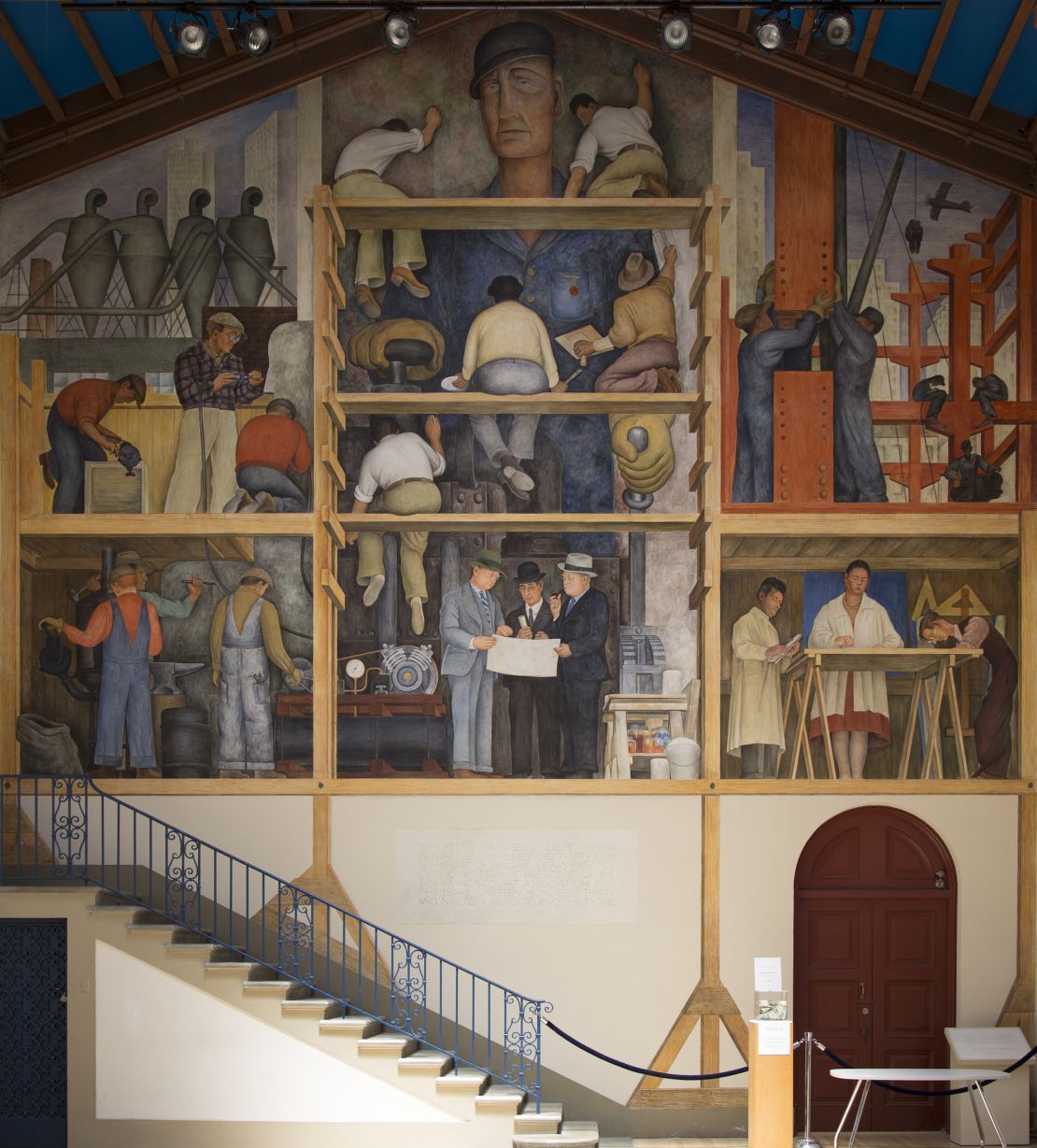 Diego Rivera's "The Making of a Fresco" is at the San Francisco Art Institute.