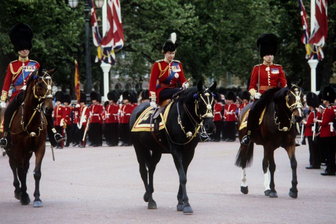 Burmese and the Queen were a fixture until 1986, when the mare made her last appearance at the Trooping the Color ceremony and was retired.